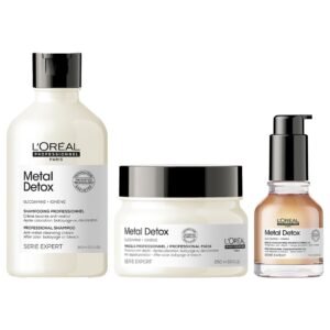 l'oréal professionnel, metal detox gift set, antimetal routine, damaged & brittle hair, trio shampoo + mask + oil, limited edition expert