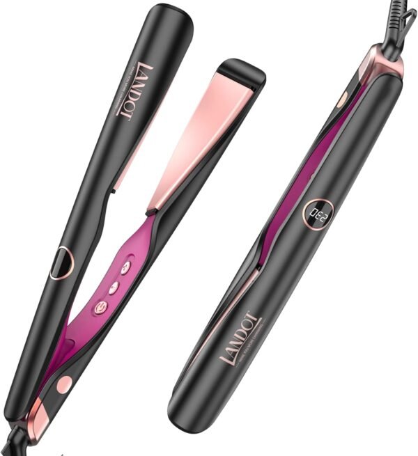 landot hair straightener curling and straightening 2 in 1