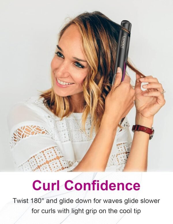 landot hair straightener curling and straightening 2 in 1