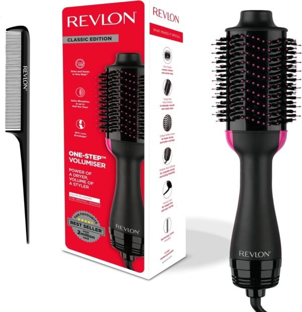 revlon rvdr5222 salon one steptm hair dryer and volumiser with separating comb