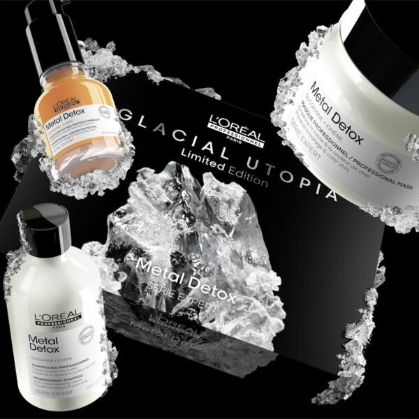 l'oréal professionnel, metal detox gift set, antimetal routine, damaged & brittle hair, trio shampoo + mask + oil, limited edition expert